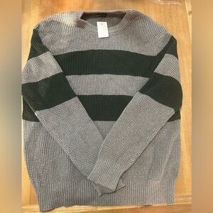 NWT J Crew Men’s Striped Sweater 100% Cotton L